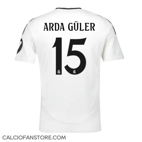 Maglia Calcio Real Madrid Arda Guler #15 Prima Divisa 2024-25 Manica Corta
